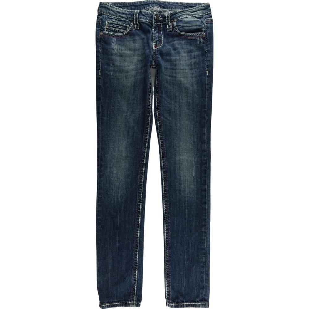 Anoname Skinny Jeans Women's 27 Flap Pockets Stretch Low Rise B470